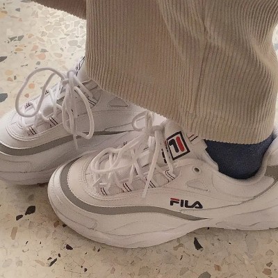 FILA Fila daddy shoes reflective silver bar Korean version (shoe box is not good)