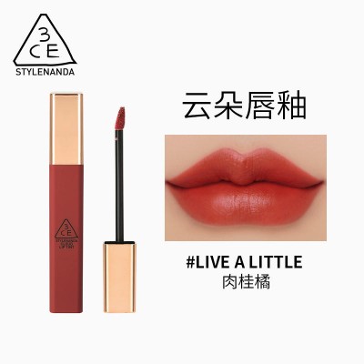 3CE Cloud Lip Glaze #LIVE A LITTLE Cinnamon Tangerine