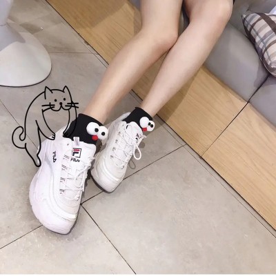 FILA Fila daddy shoes reflective silver bar Korean version (shoe box is not good)